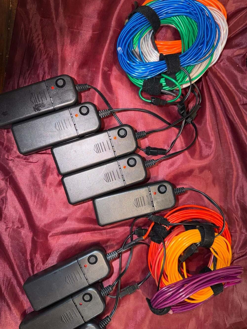 Flexible EL Wire Neon Glowing Electroluminescent Wire with Battery Packs Bundle